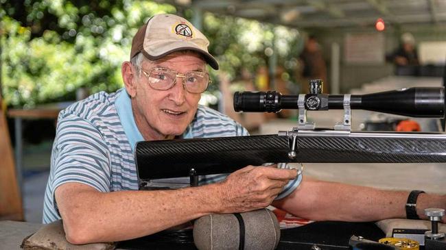 Coffs Coast shooter Greg Sutherland won a recent rimfire target shooting title at the Koolinghat range near Taree. Picture: TREVOR VEALE