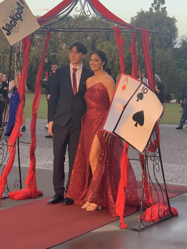 The students arrive at the St James Lutheran College formal.