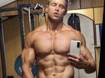 A bodybuilder has taken to a shopping centre bollard and ashtray with an axe in a ârather bizarreâ drunken midnight heist. Sam Micheal Stevenson, 35, pleaded guilty to one charge of theft in the Geelong Magistrates Court on Thursday.