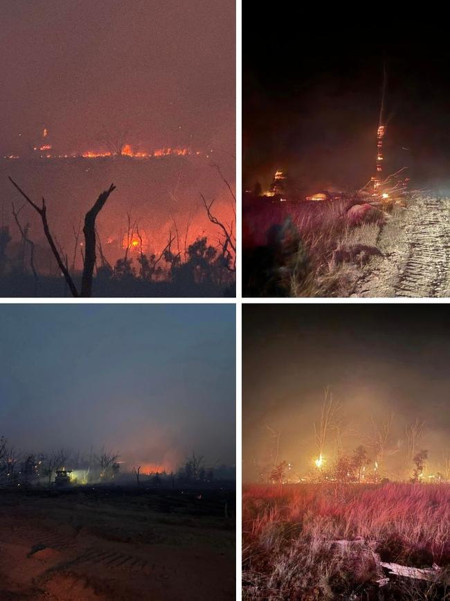 Rural fire crews were still working to control a vegetation fire on Sunday in the Southern Downs that had already been burning for three days. Photos: Sugarloaf Rural Fire Brigade