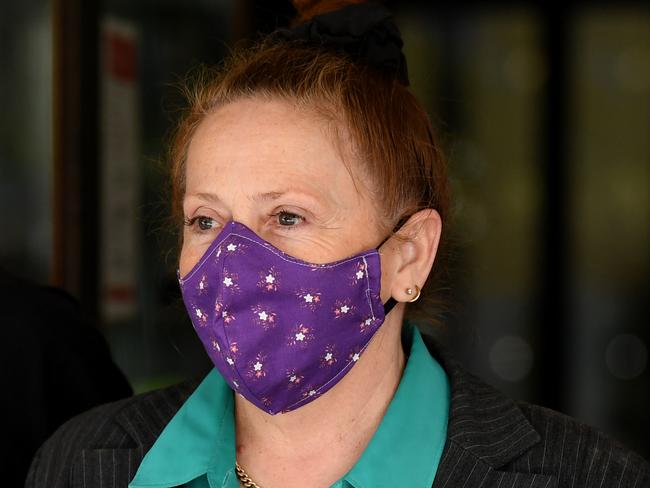 Kat Armstrong outside the Downing Centre today. Picture: NCA NewsWire/Joel Carrett