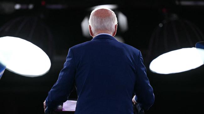 US President Joe Biden speaks at a campaign event in Raleigh, North Carolina, on June 28. Picture: AFP