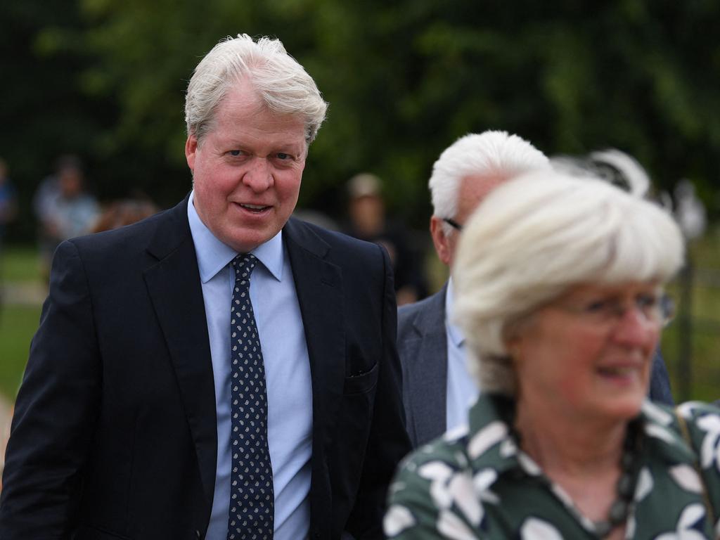 Charles Spencer, brother of Princess Diana, arrives at Kensington Palace for the unveiling of a new statue to his sister. Picture: AFP