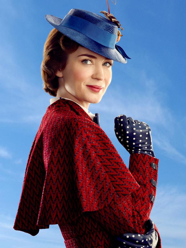 Emily Blunt in the titular role for the new Mary Poppins Returns
