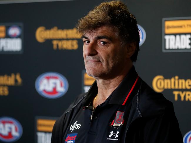 MELBOURNE, AUSTRALIA - OCTOBER 03: Adrian Dodoro, General Manager - List & Recruiting of the Bombers is seen during The 2022 Continental Tyres AFL Trade Period at Marvel Stadium on October 03, 2022 in Melbourne, Australia. (Photo by Michael Willson/AFL Photos via Getty Images)