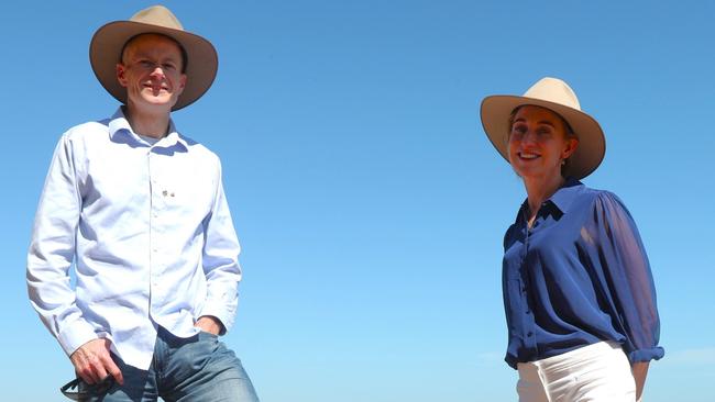 The 2024 Australians of the Year Dr Richard Scolyer and Georgina Long. “We are all witnessing a paradigm shift in cancer treatment that is being driven by bold decisions and practical innovation.” Picture: George Yankovich