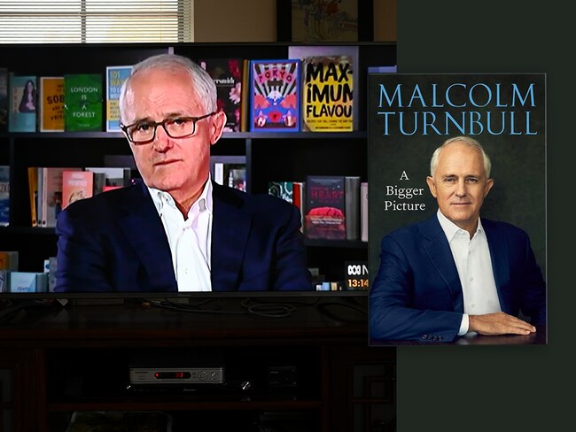 Malcolm Turnbjull and the cover of his book.