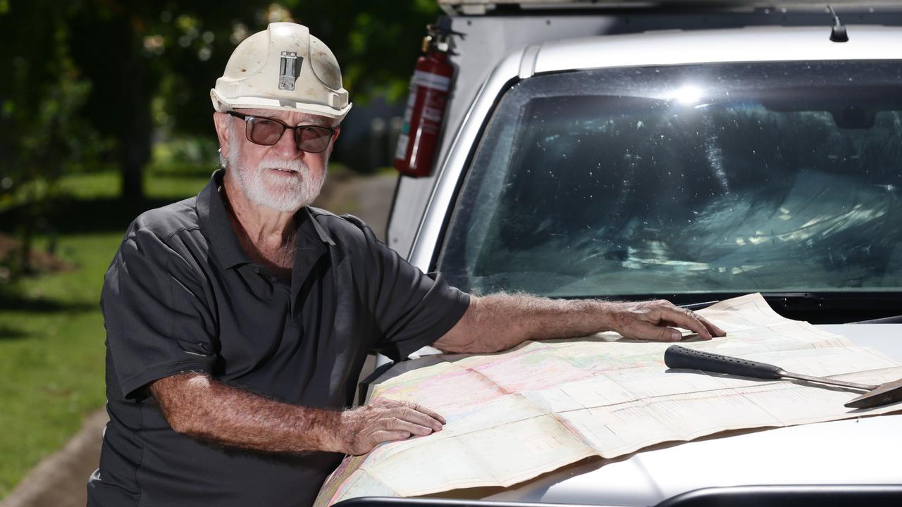 Retired geologist Brett Duck believes the best solution to upgrading the Kuranda Range Road is to build a second road from Streets Creek to Smithfield. His studies show that only one kilometre of rainforest would be affected with the use of tunnels. Picture: Brendan Radke