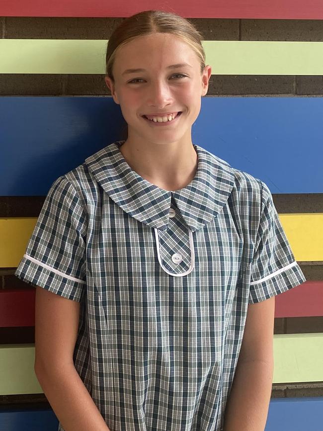 St Michael's Primary Baulkham Hills school captain Olivia Sayers. Picture: Supplied