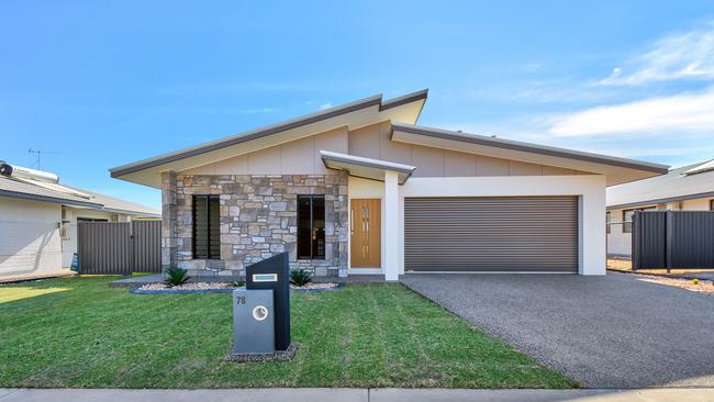 Zuccoli is one of a handful of NT suburbs experiencing a surge in buyer interest amid a host of government incentives for first homeowners. Pictured is 78 Haresfoot Cct, one of the homes Elders Real Estate is selling in the suburb. Picture: Elders Real Estate Palmerston