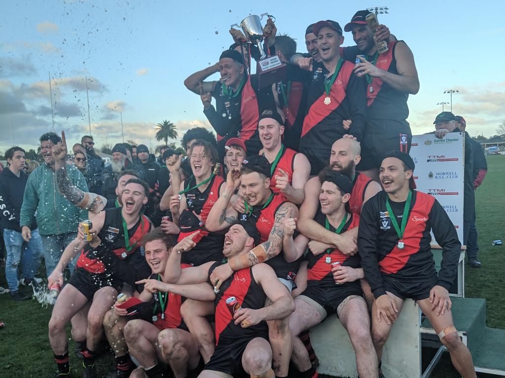 Yallourn-Yallourn North won the 2019 Mid Gippsland Football League premiership, beating Hill End in the final. Picture: MONIQUE DECARLI (from the footy club)