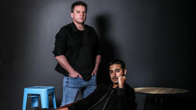 Ed Craven (left) and Bijan Tehrani at the offices of their company Easy Go Gaming in Melbourne. Picture: Julian Kingma