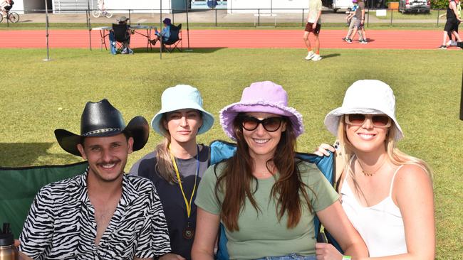 Kip McIntyre, Angela Argent, Tessa Hourigan and Darbee Leduchowski at the Sunshine Coast Relay for Life 2022.