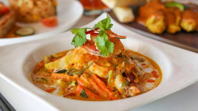 Yellow Shirt Prawns Curry at Banana Leaf, located in Camp Hill and East Brisbane. Picture: Banana Leaf.