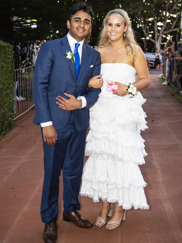 Christon John and partner Sophie Schriek at St Mary's College formal at Picnic Point, Friday, March 24, 2023. Picture: Kevin Farmer