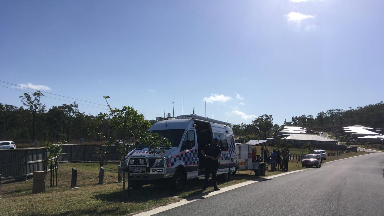 A police command set up in Geoff Wilson Drive, Norman Gardens.
