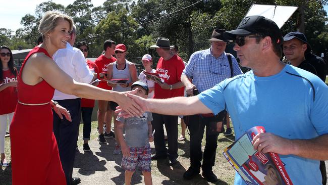 Kristina Keneally at Ryde East Public School. Picture: Annika Enderborg