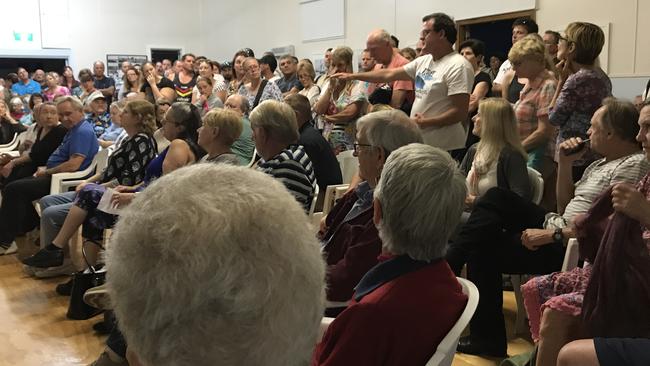 Davistown Progress Hall was packed to discuss the sale of Davistown wetlands