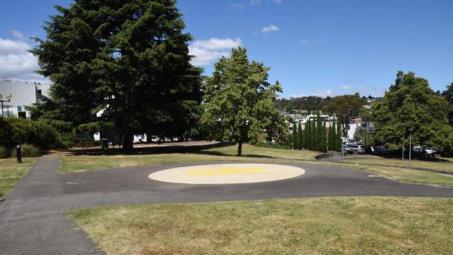 The helipad at Launceston General Hospital. Picture: Alex Treacy