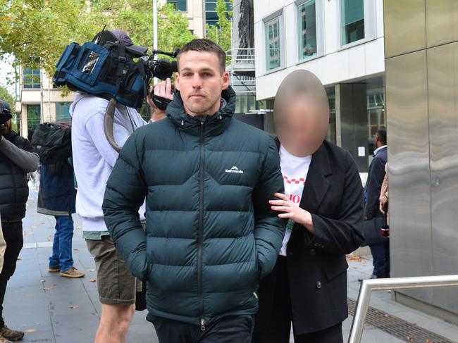 MELBOURNE, AUSTRALIA - NewsWire Photos APRIL 12TH, 2023: Sentence for Luke Merryfull who was convicted of raping a friend at a 21st birthday party in 2016, at County Court Victoria. Picture : NCA NewsWire / Nicki Connolly