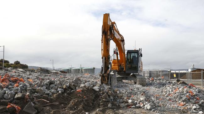 Macquarie Point development underway. Picture: Nikki Davis-Jones