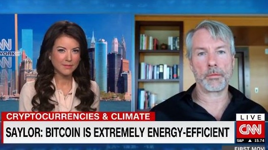 MicroStrategy CEO Michael Saylor talks about bitcoin mining on CNN.