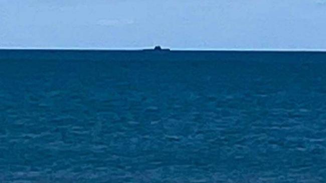 ON THE HORIZON: Kelsie Schuler snapped this photo of a submarine off the coast of the inlet at Innes Park.