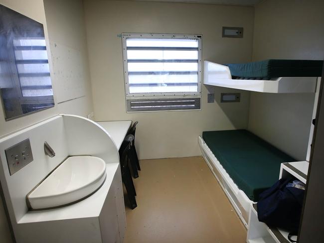 A typical cell inside Port Phillip Prison. Picture: David Caird