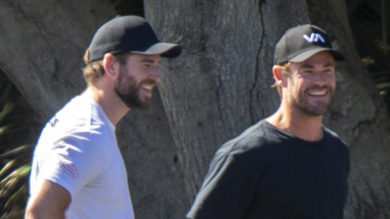 Chris with younger brother Liam (left). Picture: BYRON