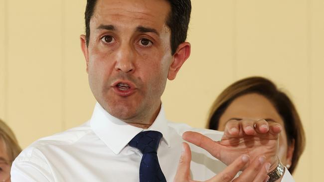 Leader of the Opposition David Crisafulli during a media conference announcing the Better Health More Services plan at a chapel/ community hall in Mt Gravatt. Picture: Liam Kidston.