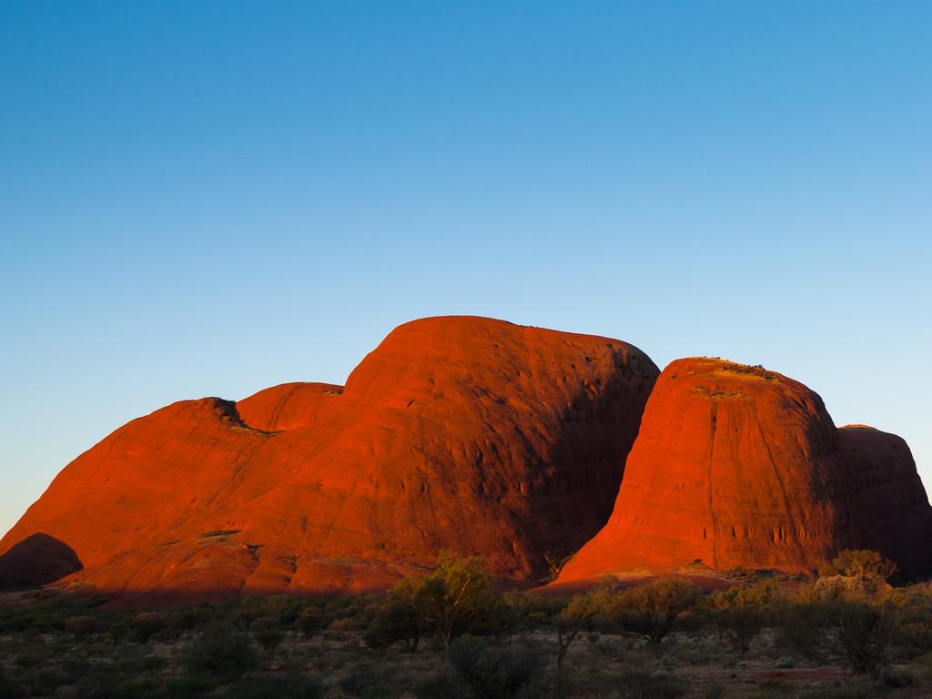 Kata Tjuta is another famous red rock formation