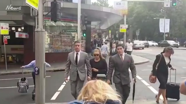 Roman Quaedvlieg and Sarah Rogers arrive at the Downing Centre court in Sydney