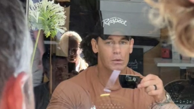 John Cena has been a regular at Degraves Espresso — visiting the cafe six times in the last week. Picture: TiKTok.