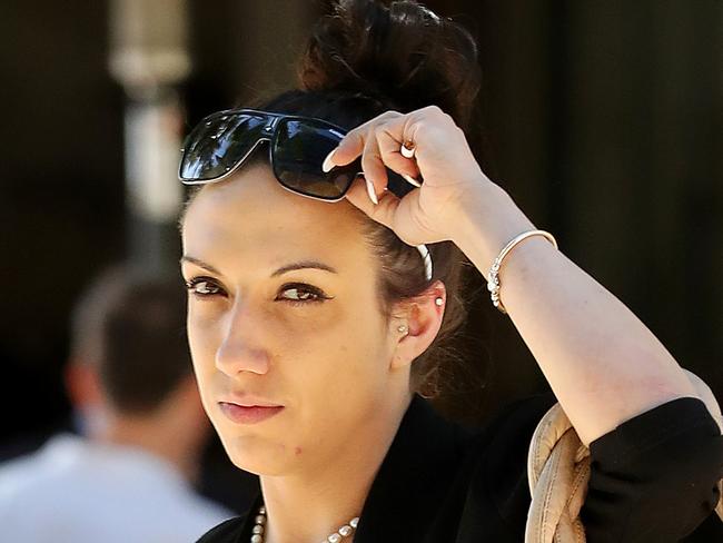 Disgraced Gold Coast lawyer Briana Ioannides arrives at Brisbane Court to face drug charges. Photographer: Liam Kidston.