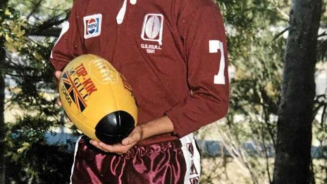 PJ Marsh in his Queensland kit in 1991. Picture: CONTRIBUTED