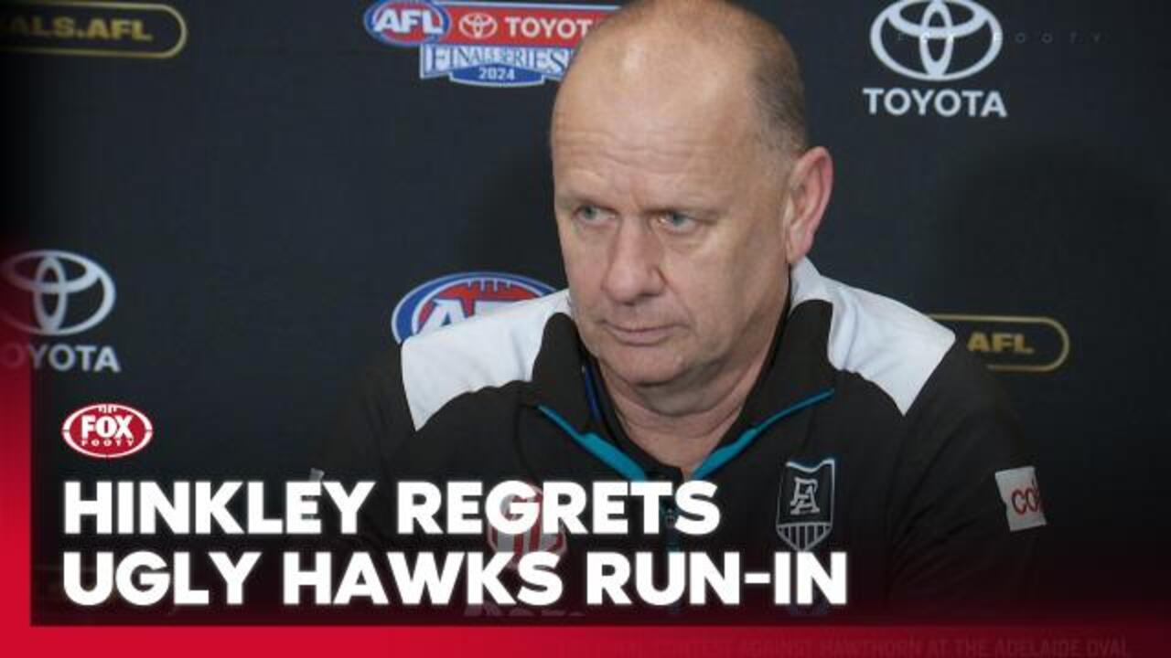 Hinkley apologies for THAT moment...