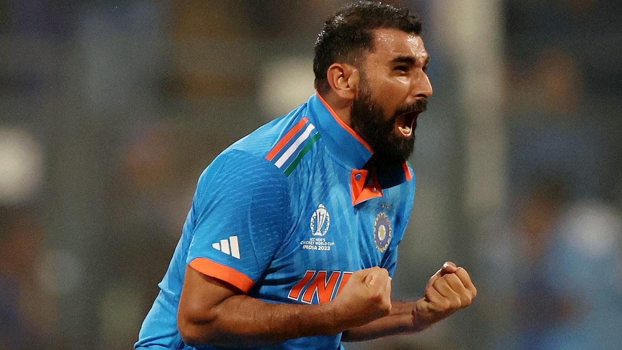 Mohammed Shami took seven wickets in the semi-final. Photo by Robert Cianflone/Getty Images