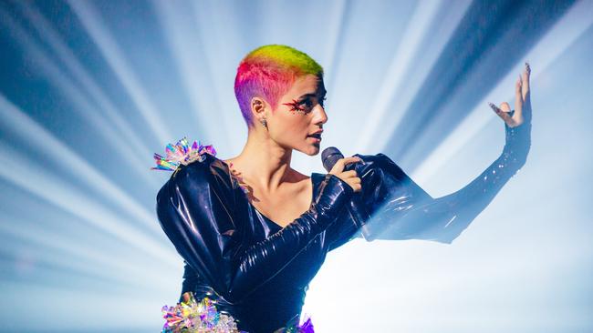 Montaigne epresenting Australia at the Eurovision Song Contest in 2021. Picture: Supplied