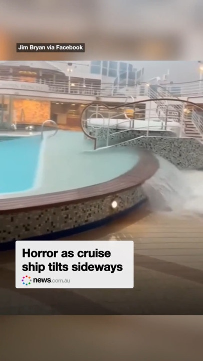 Horror as cruise ship tilts sideways