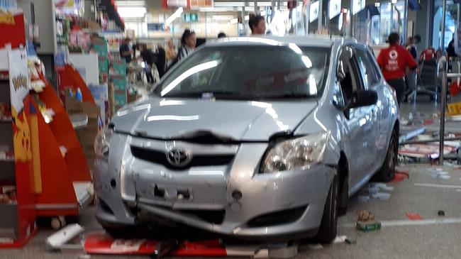 A car has ploughed into the front of Ballina Coles. Picture: Facebook