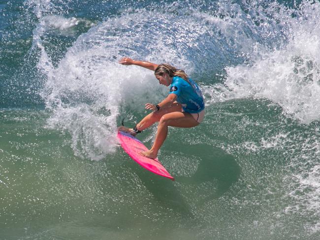 Nyxie Ryan at the Gold Coast Surf Pro 2024. Picture: Sebastian Andres Rios