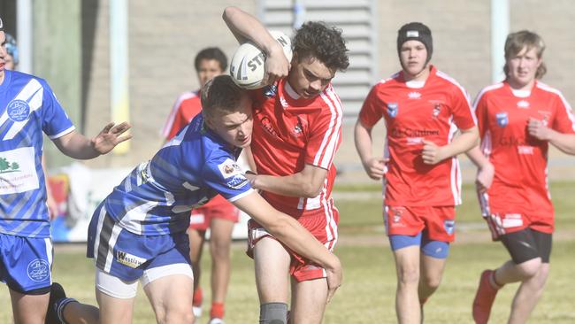 Grafton Ghosts and South Grafton Rebels under 15's clash at Frank McGuren Field.