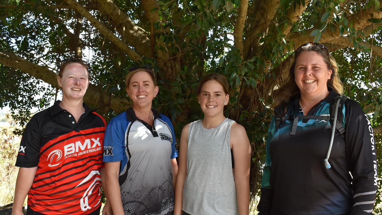 Mackay and District BMX Club, or MAD BMX Club, members (from left) Jaime Morgan, Michelle Tickle, Sarah Tickle and Tammie Parish at the River2Reef Ride. Picture: Tara Miko