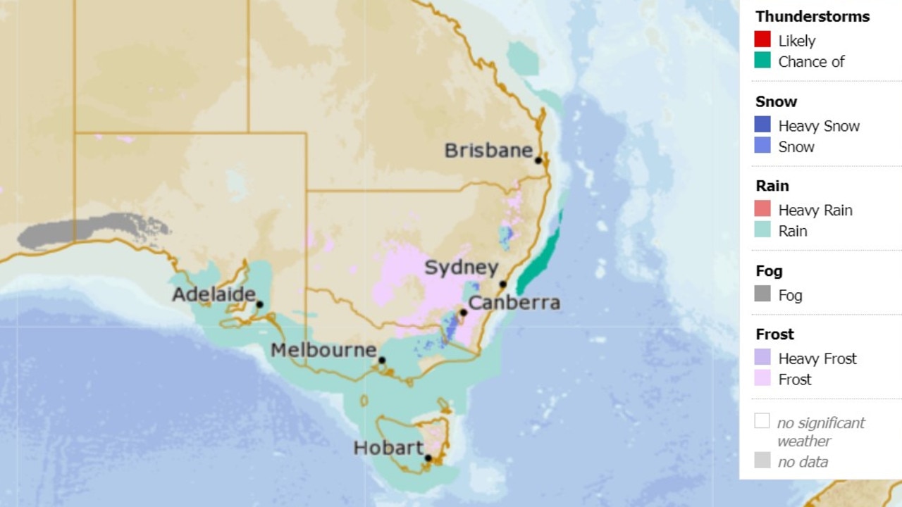 Winds gusts will increase across NSW over Friday, but the Alps may get some snowfall.