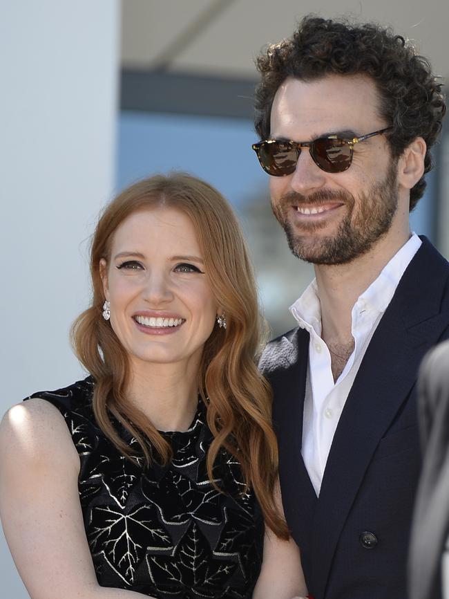 Chastain with her boyfriend Gian Luca Passi De Preposulo. Picture: Pascal Le Segretain/Getty Images