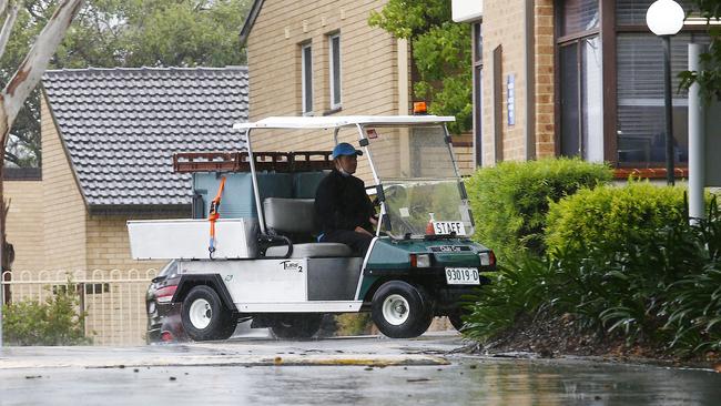 A service vehicle on the move inside the Baptist Care Macquarie Park complex. Picture: John Appleyard