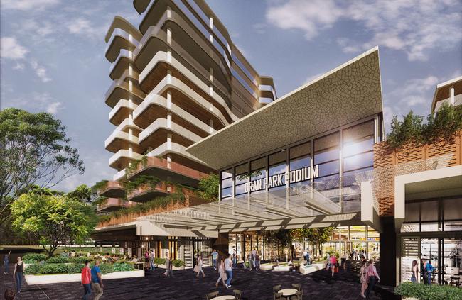 An artist’s impression of the proposed expansion of Oran Park Podium.