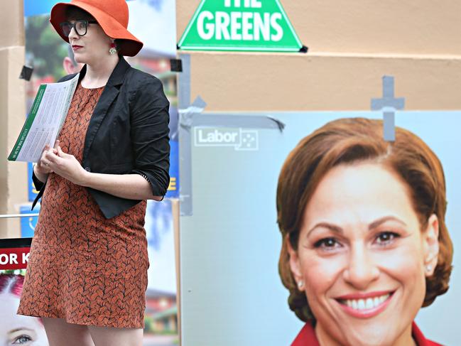 Amy MacMahon is the new member for South Brisbane after she toppled Jackie Trad. Picture: Annette Dew