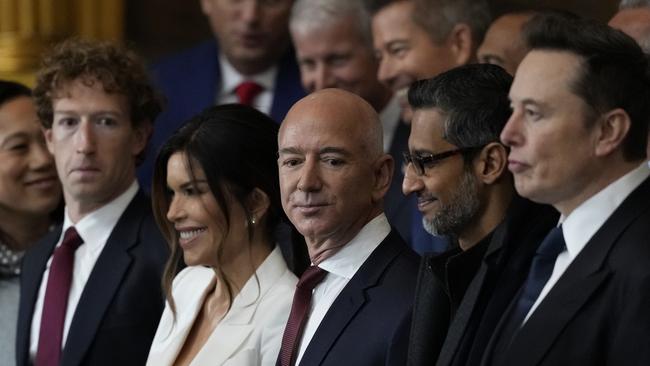 Guests including Mark Zuckerberg, Lauren Sanchez, Jeff Bezos, Sundar Pichai and Elon Musk attend the Inauguration of Donald J. Trump.