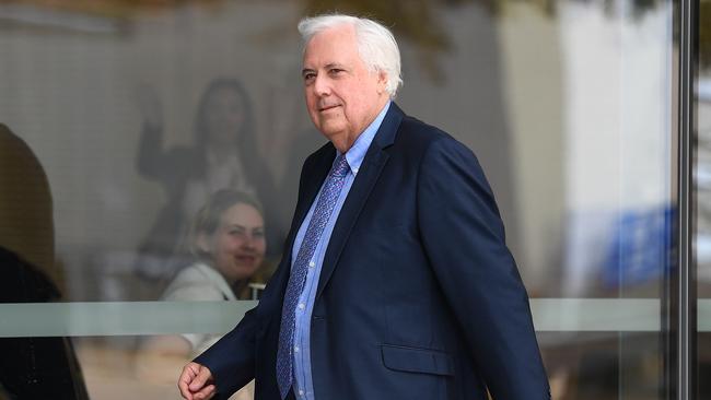 Clive Palmer yesterday. Picture: AAP